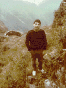 Pere Ferrer al Cam� de l'Inca (agost de 1983)